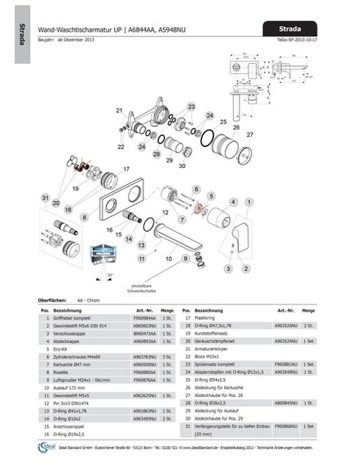 IS-Griffhebel-Strada-rund-Kart-47-kpl-Chrom-F960984AA gallery number 1